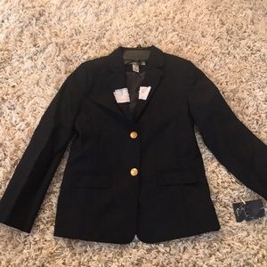 Girls lands end navy sport coat
